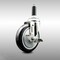 Service Caster 5 Inch 316SS Black Polyurethane Swivel 7/8 Inch Expanding Stem Caster Brake SCC-SS316EX20S514-PPUB-BLK-TLB-78 - alternate 3